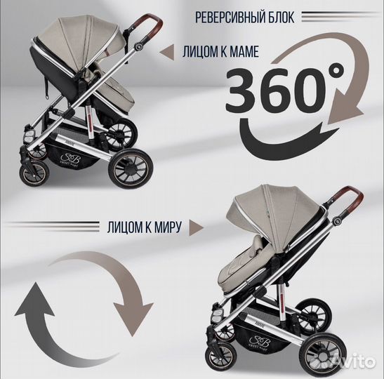 Коляска 3 в 1 Sweet Baby Amare