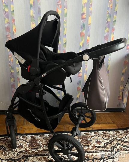 Коляска riko basic alfa ecco 3 в 1, графит-серый