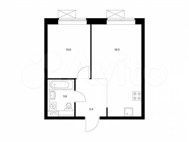 1-к. квартира, 38,1 м², 2/33 эт.
