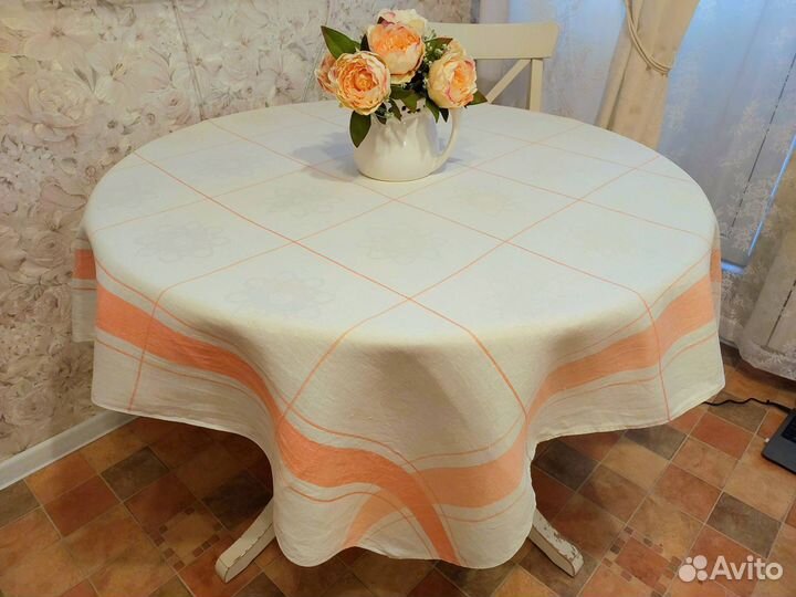 Скатерть льняная СССР новая