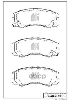 Колодки тормозные дисковые пер. isuzu trooper 9