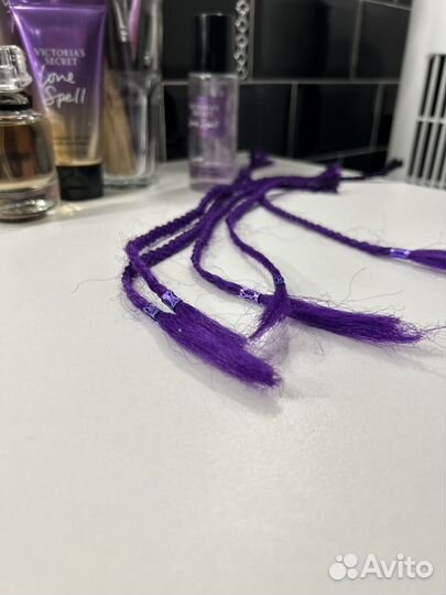 Косички фиолетовые