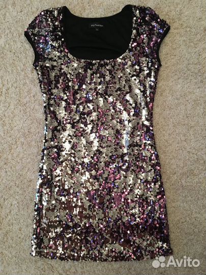 Платье в пайетках На Новый год S-M