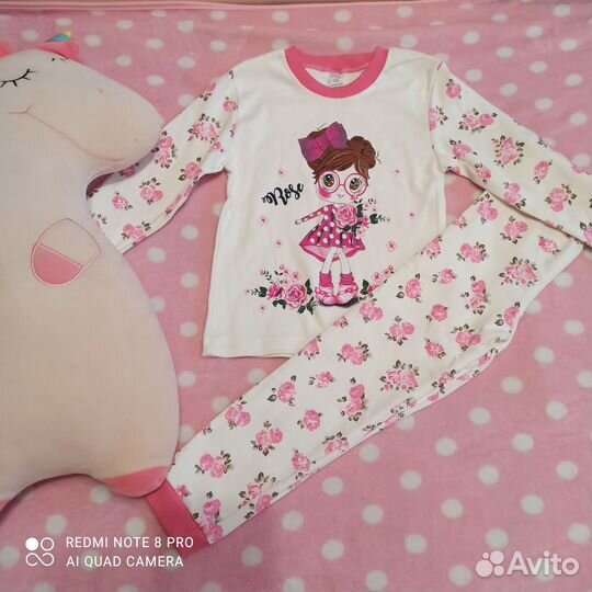 Пижамы для девочек 2-6 лет