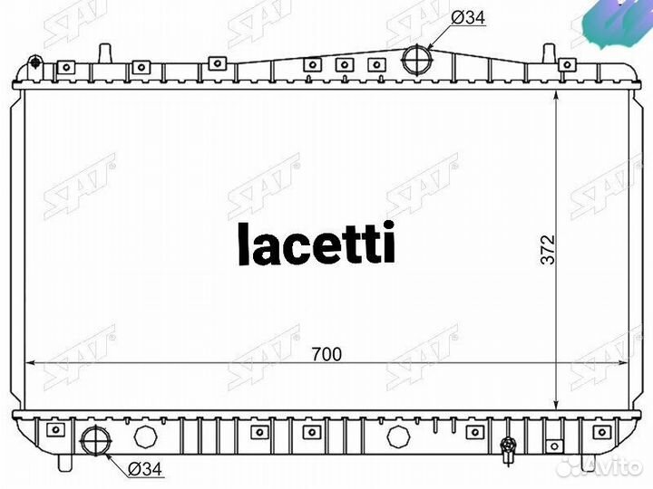 Радиатор охлажления lacetti мех коробка