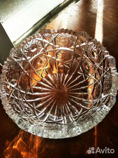 Ваза салатница хрусталь СССР