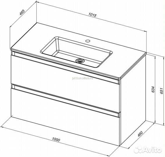 Allen Brau Eclipse 1.E1003.PWM Тумба под раковину, папирус матовый