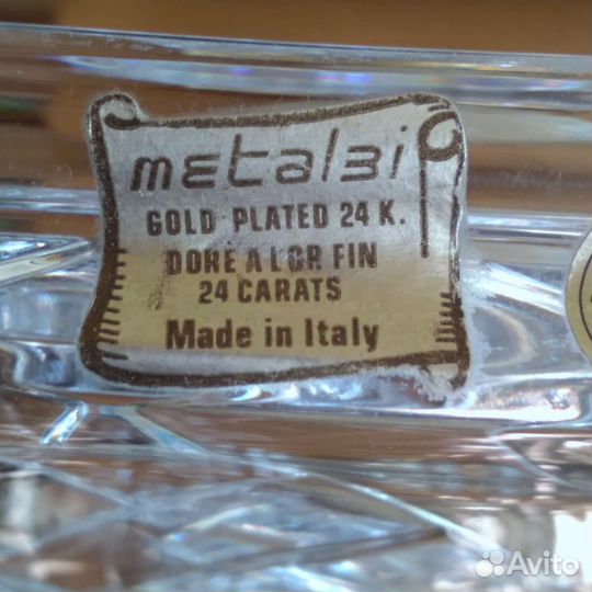 Хрустальная ваза (италия) Metal bi