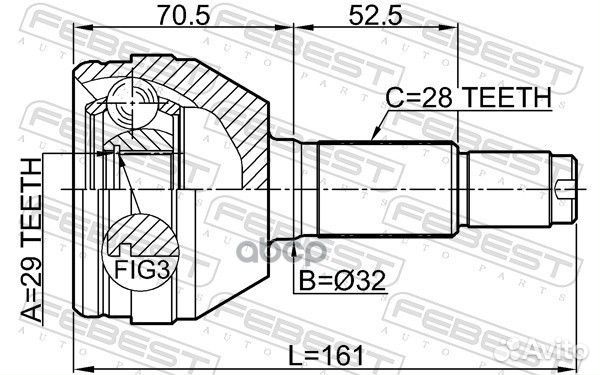 ШРУС внешний chevrolet epica 04- 1010-V200