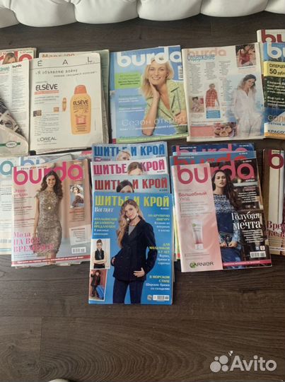 Журналы Бурда 47 единиц, + 4 журнала Крой и шитье