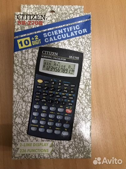 Калькулятор инженерный citizen - SR-270N