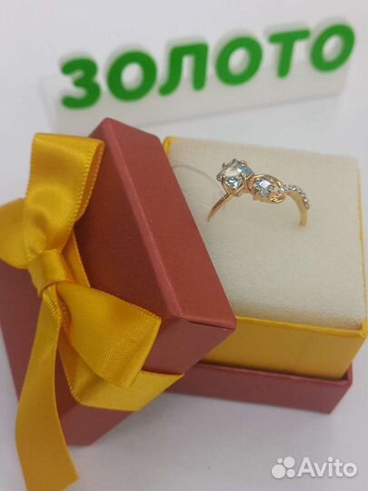 Кольцо золотое 585/1.77гр/р-р17.5/арт.95188 Л101Б