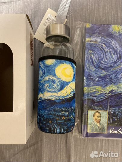 Подарочный набор бутылка блокнот Ван Гог Van Gogh