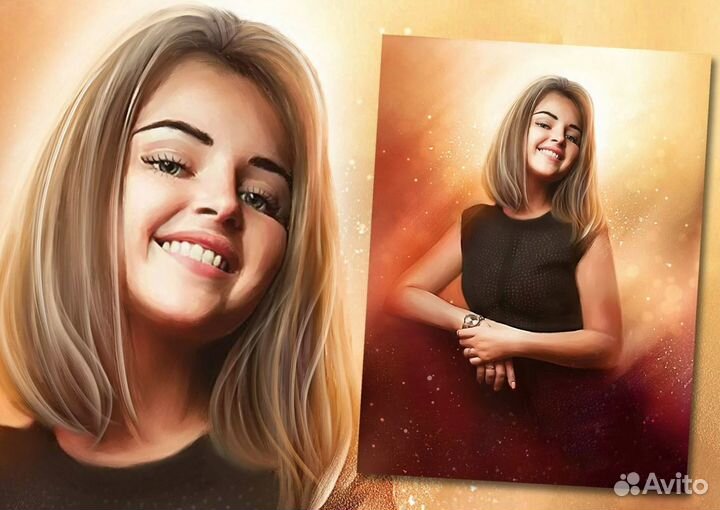 Портрет по фото 50на70 см