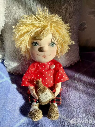 Домовенок Кузя игрушка мягкая текстильная