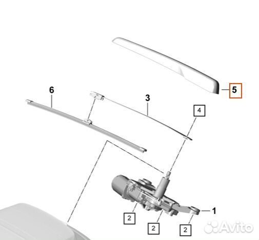 Крышка поводка дворника Porsche Cayennе(2017-2023)