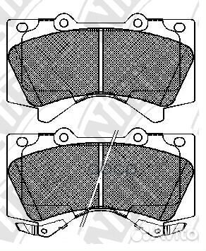 Колодки тормозные дисковые toyota land cruiser