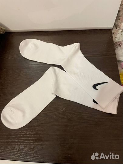 Носки nike высокие белые