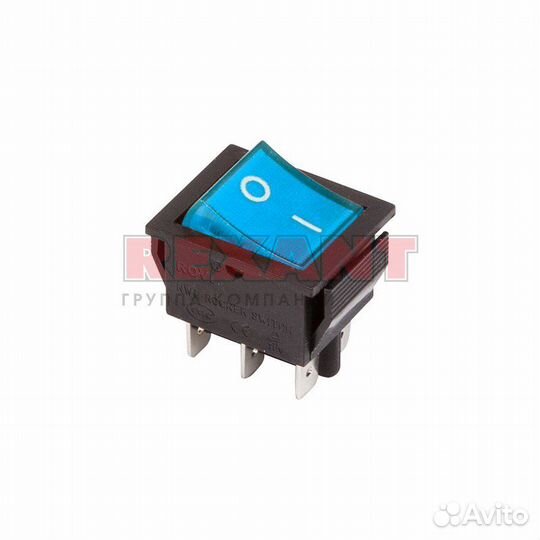 Выключатель клавишный 250V 15А (6с) ON-ON