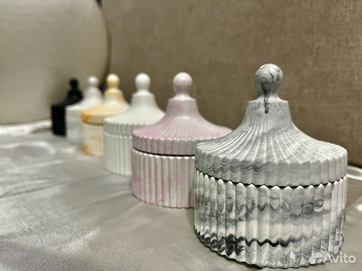 Шкатулка подсвечник из гипса