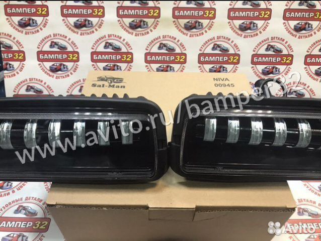 Светодиодные надфарники для Лада Нива SAL-MAN (под