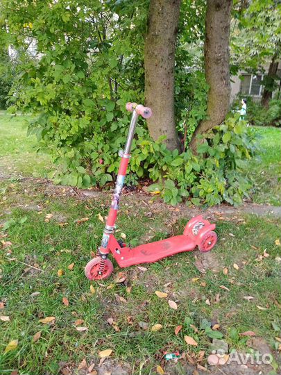 Самокат складной красный Мстители