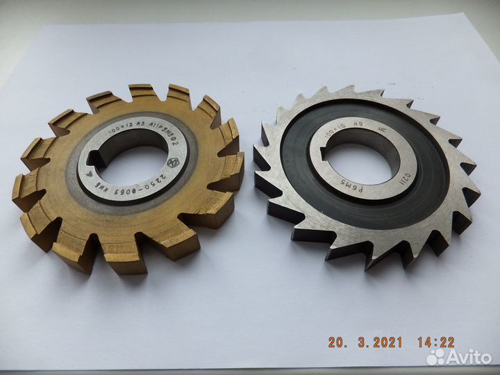 Фрезы пазовые 100х12, р3м3ф2 и 100х10, р6м5