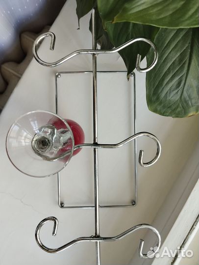 Держатель для бокалов хромированная