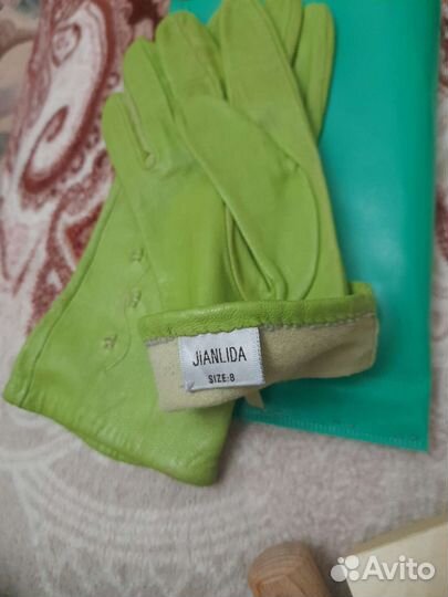 Перчатки кожаные