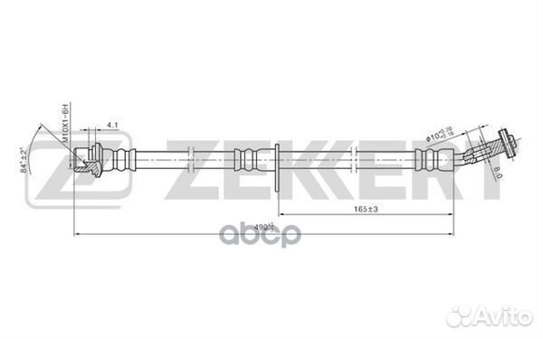 Шланг тормозной передний правый Toyota Avensis