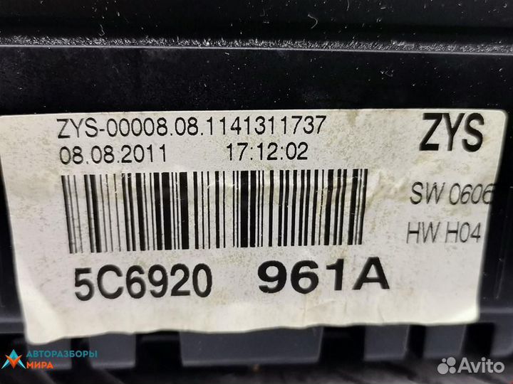 Щиток приборов (приборная панель) Volkswagen Jetta