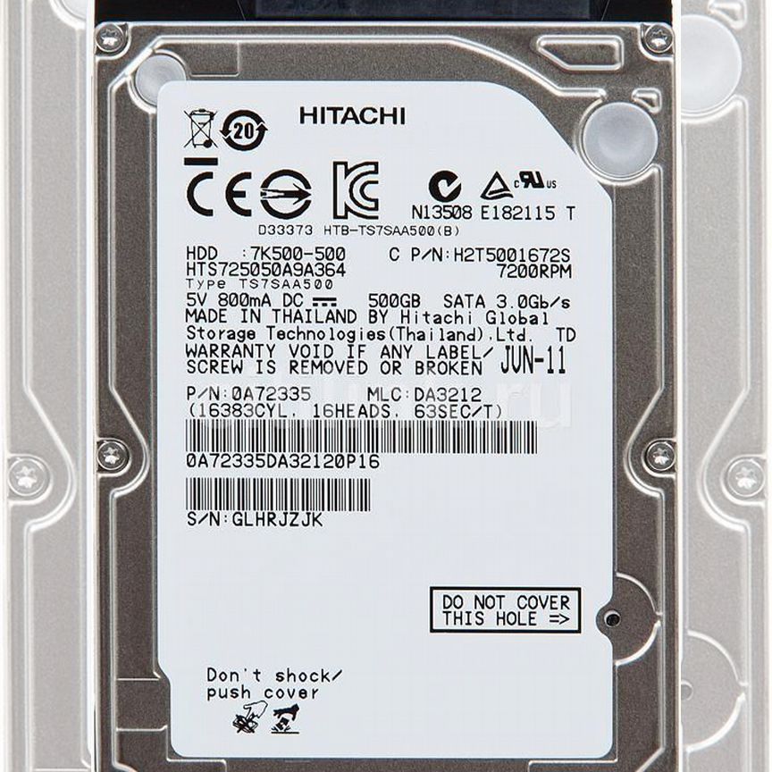 [HTS725050A9A364] Жесткий Диск Hitachi 500gb 7200 Hts725050a9a364