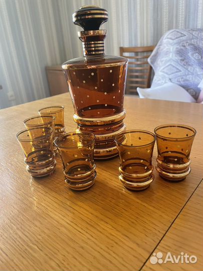 Графин коньячный и 6 рюмок времен СССР