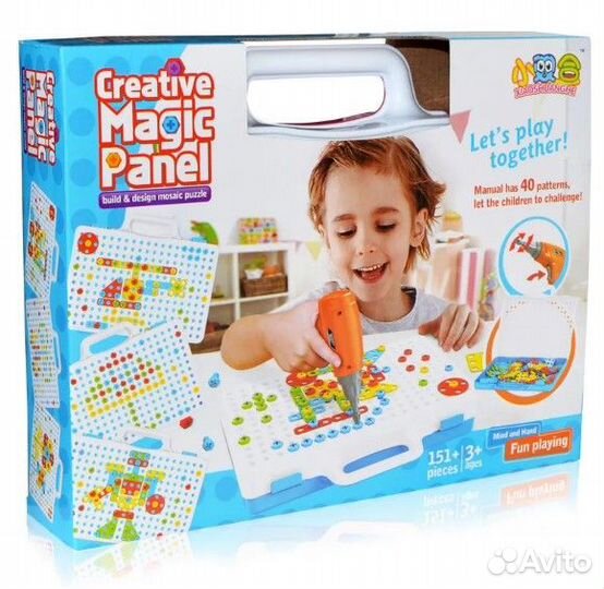 Конструктор с шуруповертом Creativ magic panel