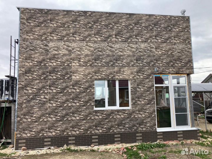 Фасадная термопанель с монтажом