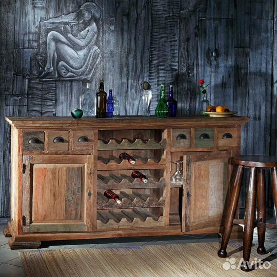 Буфет из массива амбарной доски