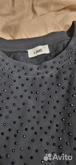 Футболка стразы Lime L