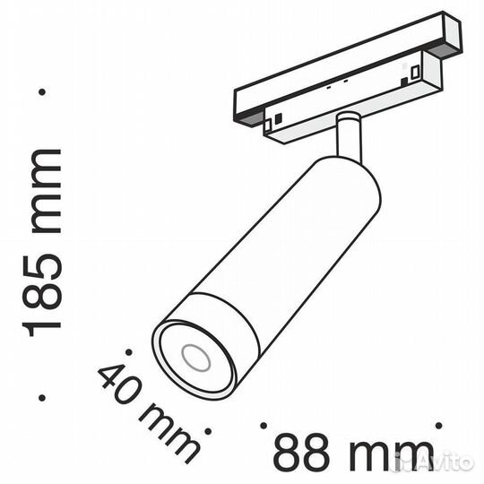 Трековый светодиодный светильник Maytoni Track Lamps TR019-2-7W4K-B