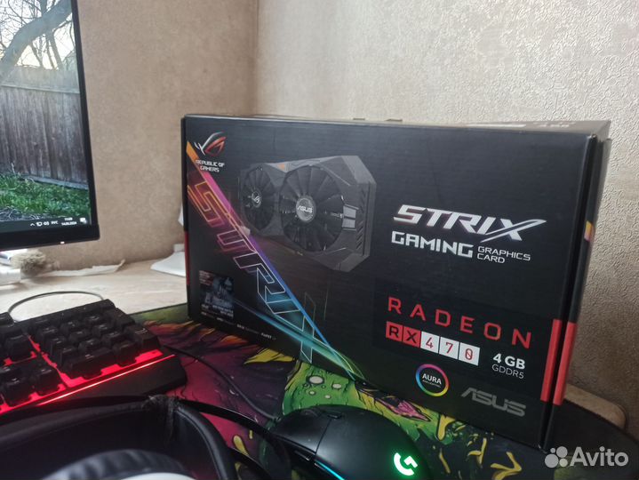 Видеокарта rx470 asus strix