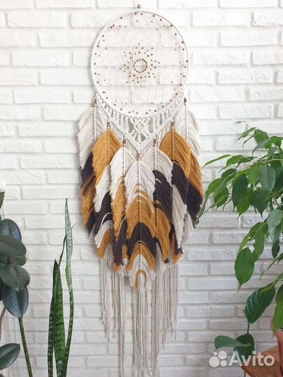 Большой ловец снов макраме