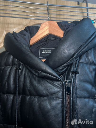 Пуховик женский натуральная кожа 42/44