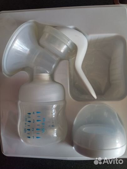 Молокоотсос avent ручной, бутылочки Авент, пакеты