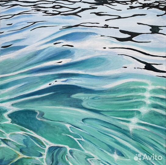 Интерьерная картина акрил волны