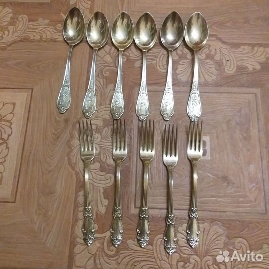 Мельхиоровые ложки и вилки СССР