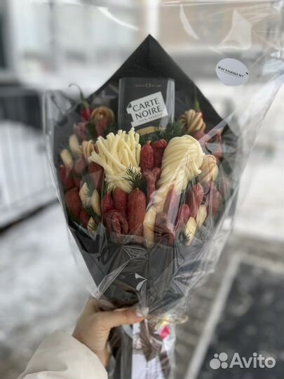 Мужской букет с кофе