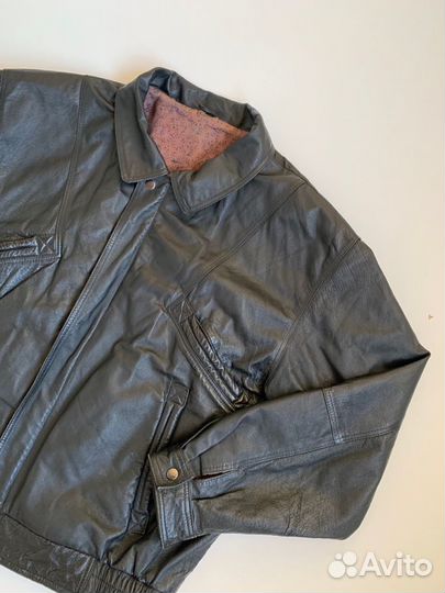 Куртка кожаная винтаж real leather