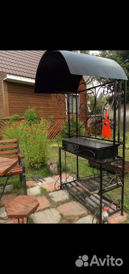 Мангал с подставкой для казана