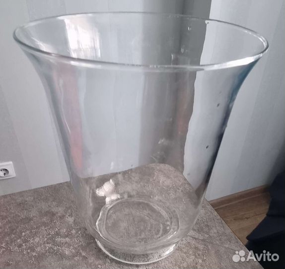 Ваза для цветов стеклянная для больших букетов