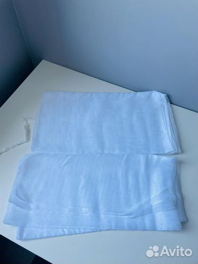 Срезы со штор белая тюль органза 3 метра 4 метра