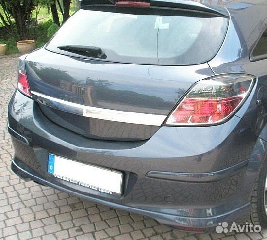 Задняя юбка с порогам для бампера Opel Astra H GTC